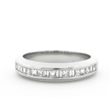0.58 Cts. 18K White Gold Diamond Wedding Band